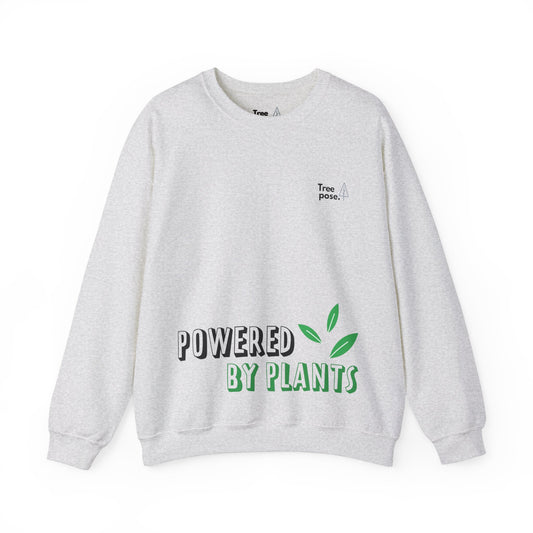 Heavy Blend™ 'Powered by Plants' Tree Pose Crewneck Sweatshirt